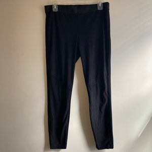 Elie Tahari for Design Nation Black Multi Media Work Leggings Size M